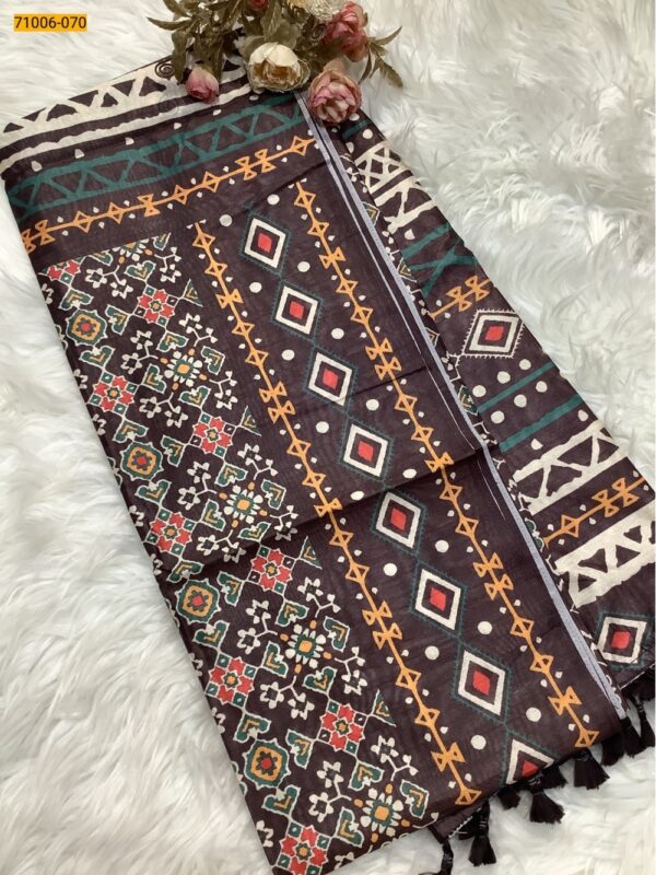 Kalamkari Soft Linen Silk Saree