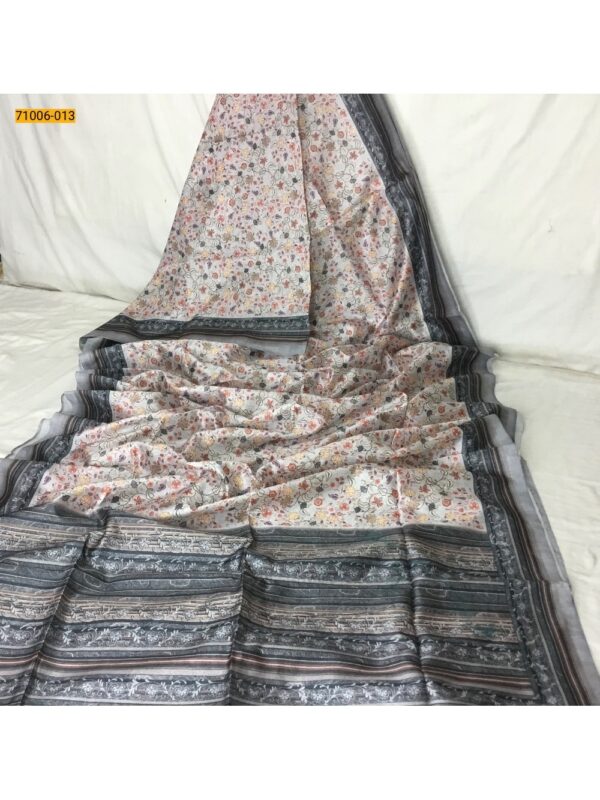Kalamkari Soft Linen Silk Saree - Image 5
