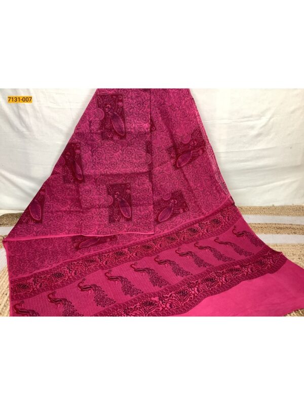 KalamkariPrinted Cotton Saree - Image 2