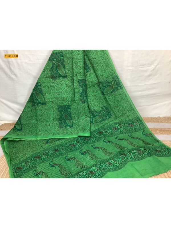 KalamkariPrinted Cotton Saree - Image 2