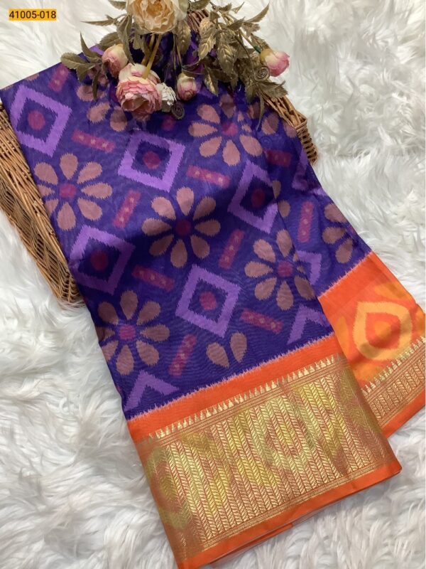 Pochampally Printed Dola Silk Saree